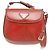 Borsa a tracolla Prada in pelle rossa Rosso - vista 2
