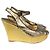 Sandalias de cuña Prada en piel de pitón plateada Talla 37 Plata - vista 7