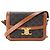 Céline CELINE - Borsa a tracolla Triomphe Celine in tela rivestita triomphe marrone e pelle tan