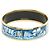 Hermès Brazalete de Esmalte Estampado Face au Large Blanco Azul Dorado - vista 3