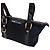 Borsa Tote Gucci Abbey in Tela Blu Scuro e Pelle Nera - vista 4