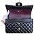Timeless Chanel Classic Double Flap Medium Schwarz Lammleder Silber - Ansicht 14