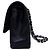 Timeless Chanel Classic Double Flap Medium Schwarz Lammleder Silber - Ansicht 7