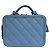 Borsa Chanel Vanity Filigree in Pelle Caviar Blu Tiffany - vista 4