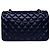 Timeless Chanel Classic Double Flap Small Schwarz Lammleder Silber - Ansicht 3