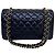 Timeless Mala Chanel Classic Double Flap Medium Pele de Cordeiro Preta - vista 3