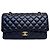 Timeless Chanel Classic Double Flap Medium Schwarz Lammleder Goldfarben