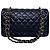 Classique Sac Chanel Classic Double Flap Medium Cuir d'Agneau Noir - vue 12