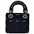 Borsa Dior Lady Dior Micro in Pelle d'Agnello Nera - vista 14