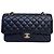 Timeless Bolsa Chanel Classic Double Flap Medium Couro Caviar Preto