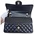 Timeless Bolsa Chanel Classic Double Flap Medium Couro Caviar Preto - vista 13