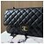 Timeless Bolsa Chanel Classic Double Flap Medium Couro Caviar Preto - vista 2