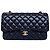 Timeless Chanel Classic Double Flap Medium Pele Cordeiro Preto Ouro