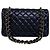 Timeless Chanel Classic Double Flap Medium Pele Cordeiro Preto Ouro - vista 8