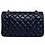 Timeless Chanel Classic Double Flap Medium Pele Cordeiro Preto Ouro - vista 9