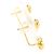 Autre Marque Pendientes de botón en oro amarillo de 18K Dorado - vista 2