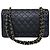 Timeless Chanel Classic Double Flap Medium Schwarz Kaviarleder - Ansicht 3