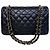 Timeless Mala Chanel Classic Double Flap Medium Pele de Cordeiro Preta - vista 5
