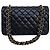 Timeless Chanel Classic Double Flap Medium Schwarz Lammleder - Ansicht 3