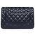 Timeless Borsa Chanel Classic Double Flap Jumbo Pelle d'Agnello Nera - vista 5