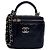 Chanel Mini Vanity Handtasche Schwarz Steppleder