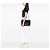 Borsa a tracolla Chanel Maxi Classic Striped Patent Double Flap Nera Nero - vista 7