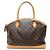 Sac à main horizontal Louis Vuitton Monogram Lockit marron