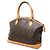 Sac à main horizontal Louis Vuitton Monogram Lockit marron - vue 2