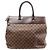 Borsa Louis Vuitton Greenwich Damier Ebene in marrone Rosso