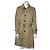 Saint Laurent Beiger Baumwoll-Trenchcoat mit kariertem Wollfutter