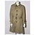 Saint Laurent Beiger Baumwoll-Trenchcoat mit kariertem Wollfutter - Ansicht 2