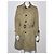 Saint Laurent Beiger Baumwoll-Trenchcoat mit kariertem Wollfutter - Ansicht 3