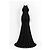 Vera Wang Abito Nero Scollo all'Americana e Drappeggio - vista 4