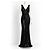Vera Wang Abito da Sera in Paillettes Nere Nero
