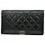 Cartera larga de piel Chanel Boy Negro