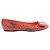 Louis Vuitton x Yayoi Kusama Bow 12 years Leather Polka Dot Ballet Flats in Red x Black, Size 38.5 EU
