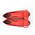 Louis Vuitton x Yayoi Kusama Bow 12 years Leather Polka Dot Ballet Flats in Red x Black, Size 38.5 EU - vista 4