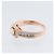 Autre Marque RING aus 18k Roségold Non Signe mit Diamanten, Größe 52 EU Weiß - Ansicht 4