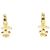 Autre Marque Orecchini a clip in oro giallo 18K con pietra di luna