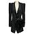 Alexandre Vauthier Mini-Cocktailkleid aus Wolle im Smoking-Stil mit schwarzem Satinbesatz
