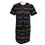 Chanel Schwarz-Multicolor 2022 Logo Stripe Strick-Minikleid mit CC-Logo-Knöpfen