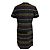 Chanel Schwarz-Multicolor 2022 Logo Stripe Strick-Minikleid mit CC-Logo-Knöpfen - Ansicht 3