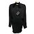Vestido mini Prada de manga comprida em cady de seda e malha de lã preta Preto