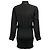 Vestido mini Prada de manga comprida em cady de seda e malha de lã preta Preto - vista 3
