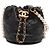 Borsa bucket con coulisse Chanel Mini Quilted Calfskin About Pearls Nera