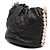 Borsa bucket con coulisse Chanel Mini Quilted Calfskin About Pearls Nera - vista 2