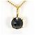 Autre Marque Collar de oro amarillo 18K con diamante negro