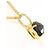 Autre Marque Collar de oro amarillo 18K con diamante negro - vista 2