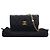 Borsa a tracolla Wallet On Chain Chanel CC in pelle d'agnello matelassé smaltata e perle, nera Nero - vista 6