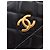 Borsa a tracolla Wallet On Chain Chanel CC in pelle d'agnello matelassé smaltata e perle, nera Nero - vista 7